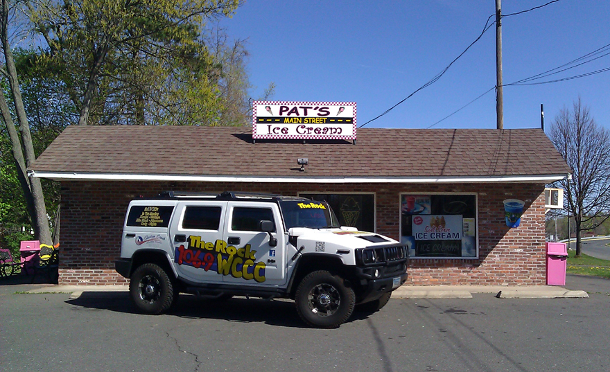 The 2012 season at Pat's Main Street Ice Cream got off to a good start with a visit from WCCC out of Hartford.