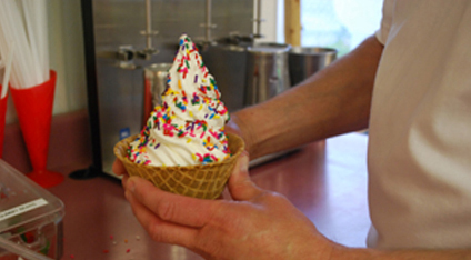 Choose the flavors and colors to add to your ice cream at Pat's Main Street Ice Cream, Southington, CT